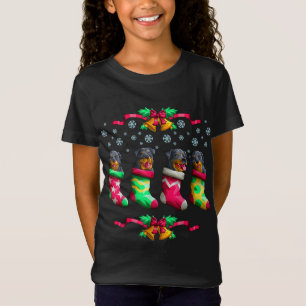 Rottweiler Christmas Stocking Funny Rottie Dog Soc T-Shirt