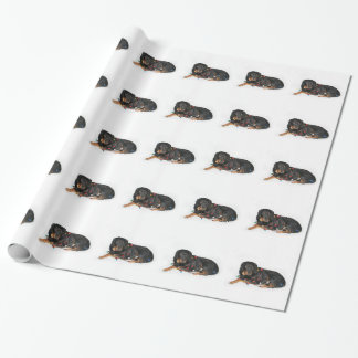 Rottweiler Christmas tangle Wrapping Paper