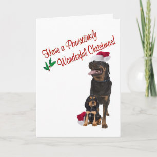 Rottweiler Christmas Wishes Holiday Card