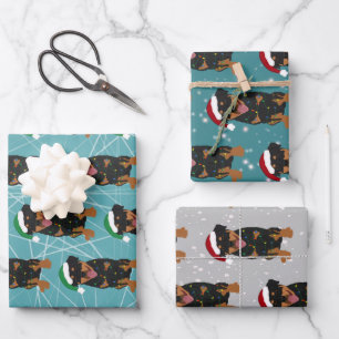 Rottweiler Christmas  Wrapping Paper Sheet