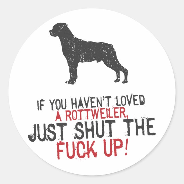 Rottweiler Classic Round Sticker (Front)