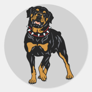 rottweiler classic round sticker