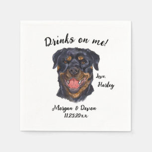 Rottweiler Cocktail Napkin