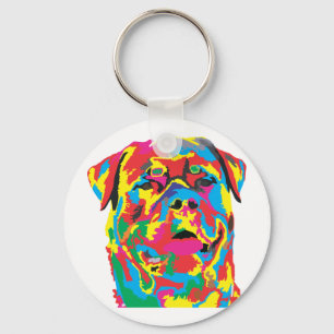 rottweiler color key ring