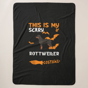 Rottweiler Costume Halloween Lazy Scary Dog Tank Sherpa Blanket