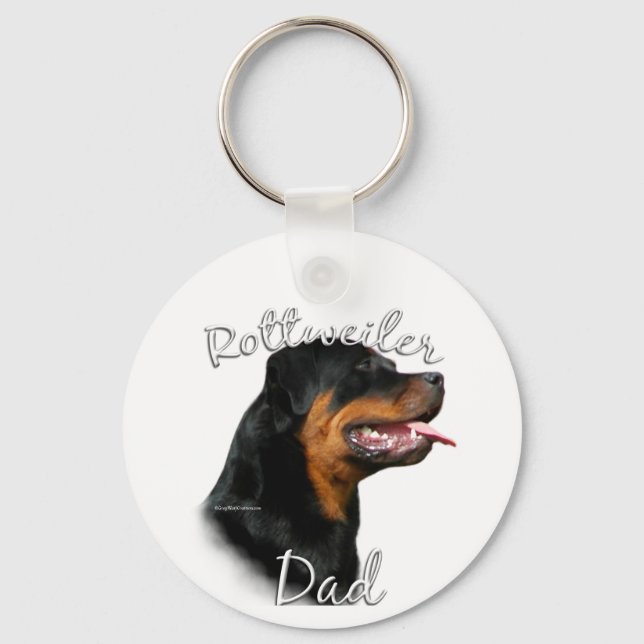 Rottweiler Dad 2 Key Ring (Front)