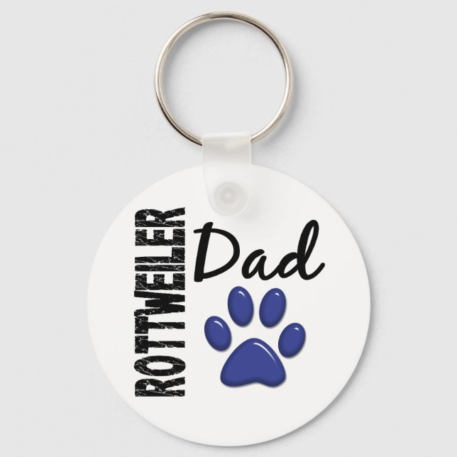 Rottweiler Dad 2 Key Ring (Front)