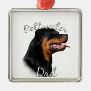 Rottweiler Dad 2 Metal Tree Decoration