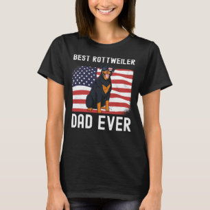 Rottweiler Dad American Flag 4th Of July Rottie T-Shirt