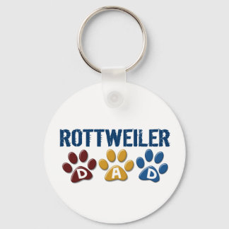 ROTTWEILER Dad Paw Print 1 Key Ring