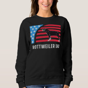 Rottweiler Dad With Flag Sweatshirt