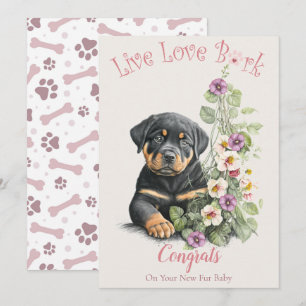 Rottweiler Dog Adoption, Gotcha Day Card