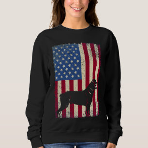 Rottweiler Dog American Flag Dog Lover Sweatshirt