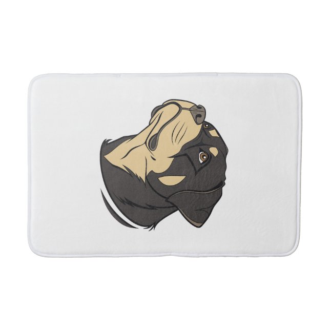 Rottweiler Dog Art Bath Mat (Front)