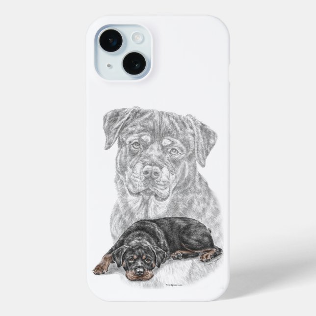Rottweiler Dog Art Case-Mate iPhone Case (Back)
