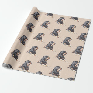 Rottweiler Dog Art Gift Wrap