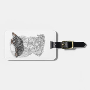 Rottweiler Dog Art Luggage Tag