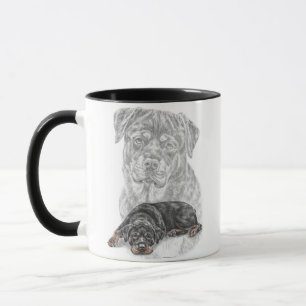Rottweiler Dog Art Mug