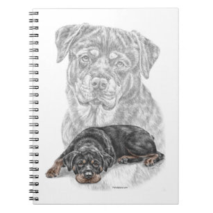 Rottweiler Dog Art Notebook