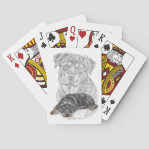Rottweiler Dog Art Playing Cards