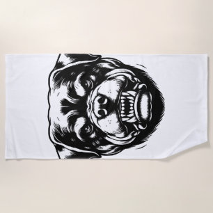 Rottweiler Dog Beach Towel