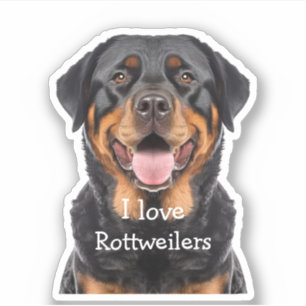 Rottweiler Dog Breed Cutout Stickers