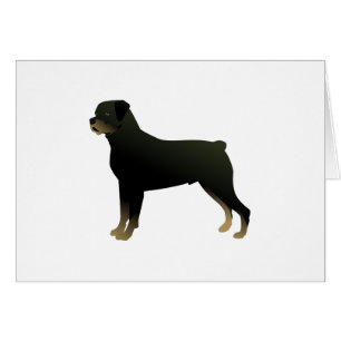 Rottweiler Dog Breed Silhouette Customisable Card