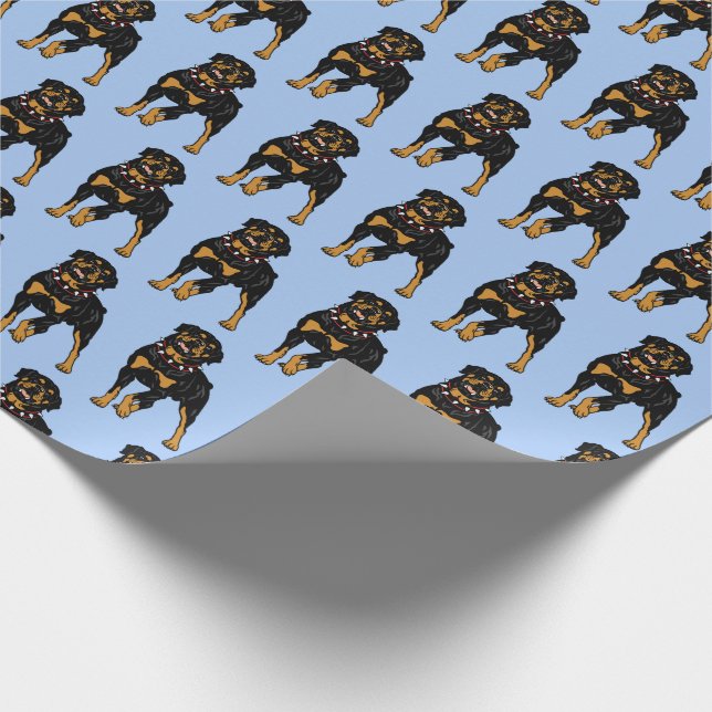 Rottweiler Dog Breed Wrapping Paper (Corner)