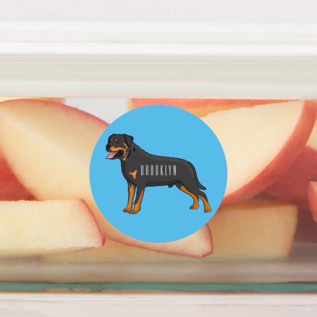 Rottweiler dog cartoon illustration  (Affixed)