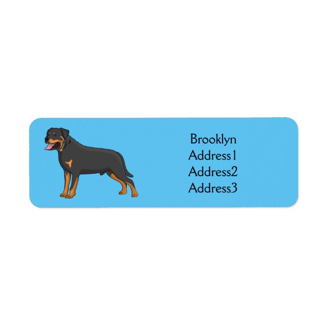Rottweiler dog cartoon illustration  (Front)