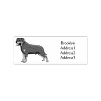 Rottweiler dog cartoon illustration 
