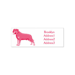 Rottweiler dog cartoon illustration self-inking stamp