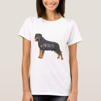Rottweiler dog cartoon illustration