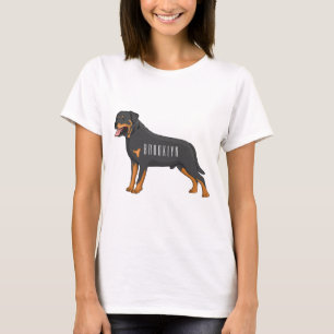 Rottweiler dog cartoon illustration T-Shirt