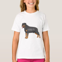 Rottweiler dog cartoon illustration 
