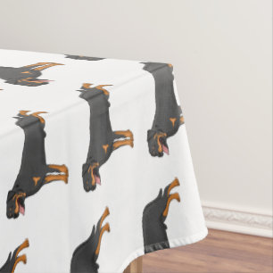 Rottweiler dog cartoon illustration tablecloth