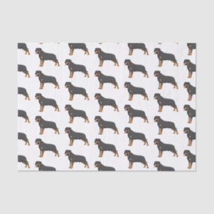 Rottweiler dog cartoon illustration tissue paper