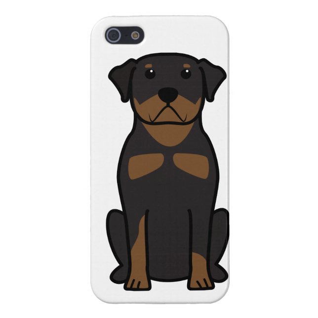 Rottweiler Dog Cartoon iPhone Case (Back)