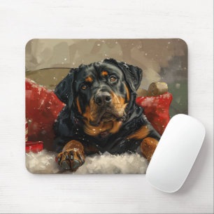 Rottweiler Dog Christmas Festive  Mouse Mat