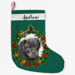 Rottweiler dog Christmas Holiday Stocking