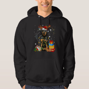 Rottweiler Dog Christmas Pajama Light Hoodie