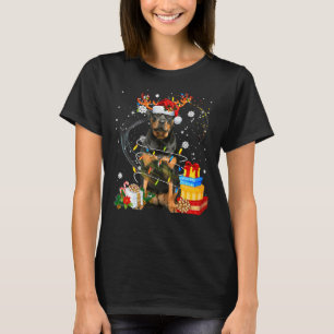 Rottweiler Dog Christmas Pajama Light T-Shirt