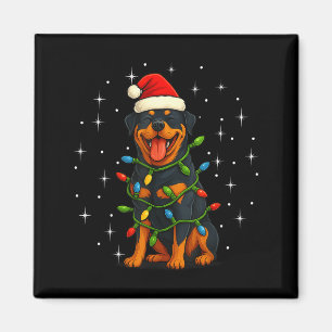 Rottweiler Dog Christmas Pj Pajama Men Women Pjs F Magnet
