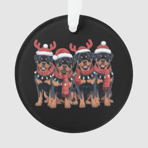 Rottweiler Dog Christmas Xmas Family Dad Mum Ornament