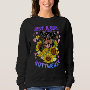 Rottweiler Dog Cute Puppy Girl Woman Sweatshirt