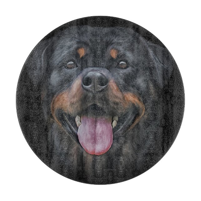 Rottweiler dog cutting board (Front)