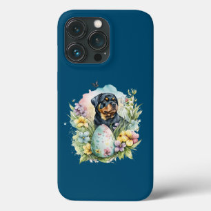 Rottweiler Dog Easter Egg, Happy Easter Rottweiler iPhone 13 Pro Case