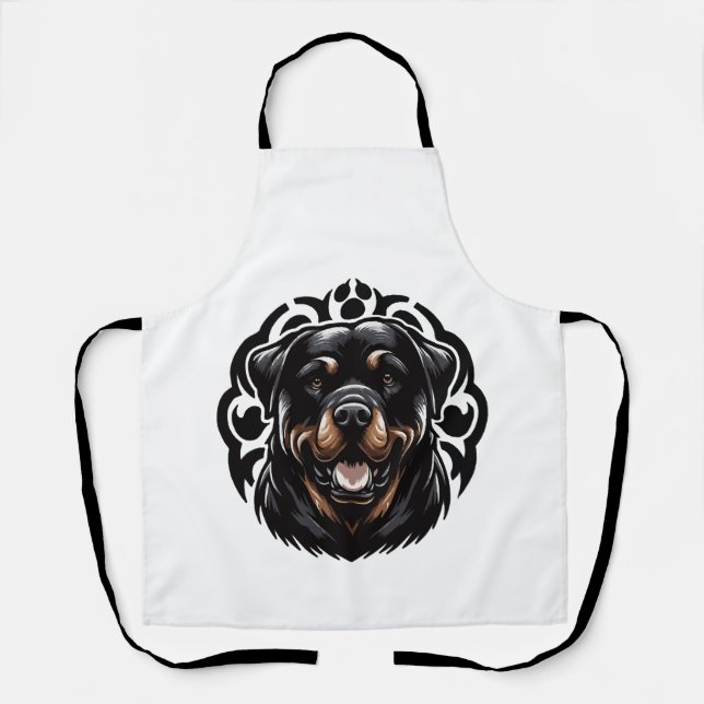 Rottweiler Dog Face Apron (Front)
