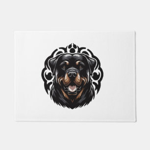 Rottweiler Dog Face Doormat