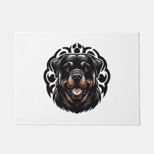 Rottweiler Dog Face Doormat